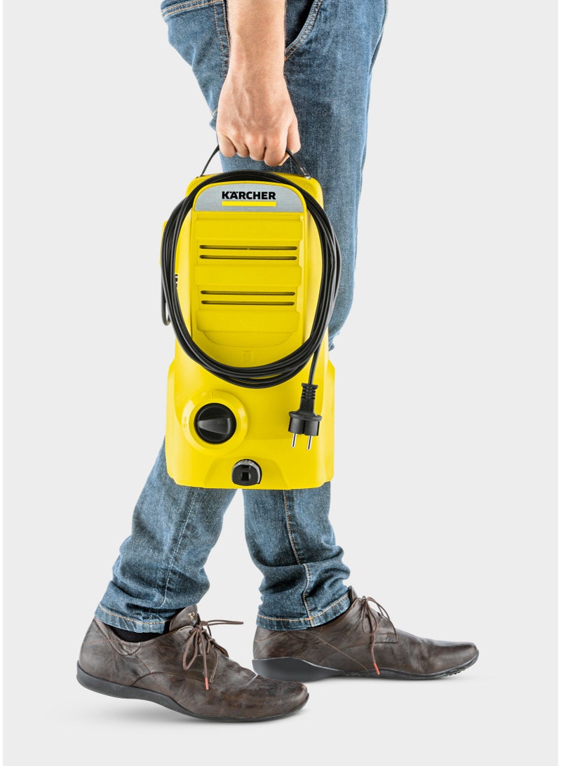Kärcher K2 Compact High Pressure Washer - 110 Bar  -  Max Flow Rate 360 (l/h) - 1400W  - Lightweight & Portable - Quick Connect System - Dirt Blaster -  4m Hose – 1.673-500.0 - Image 5